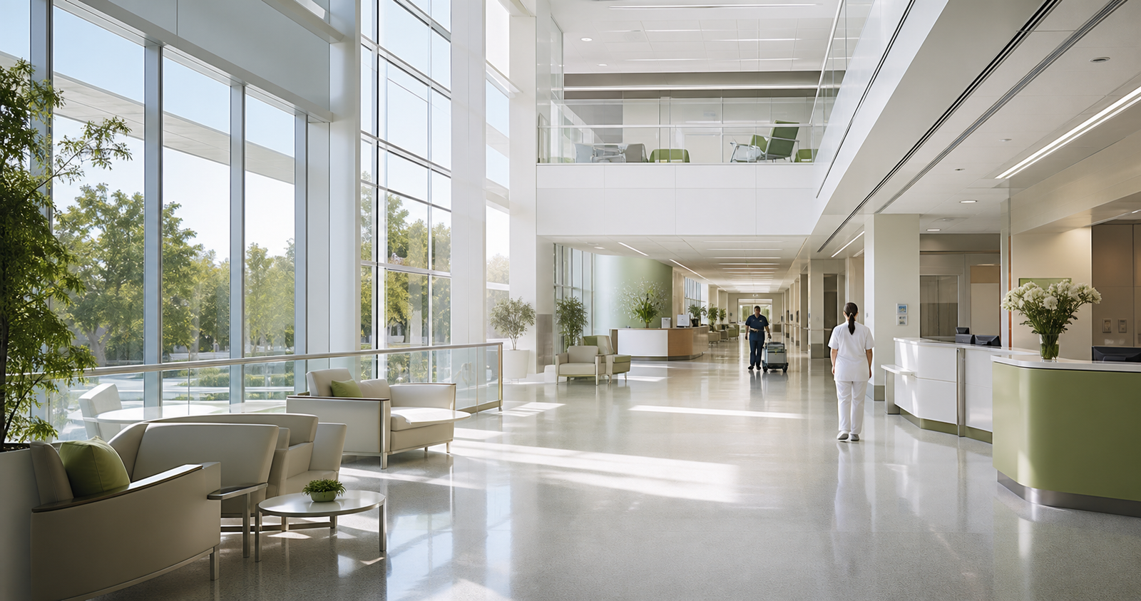Modern healthcare facility with clean clinical surroundings