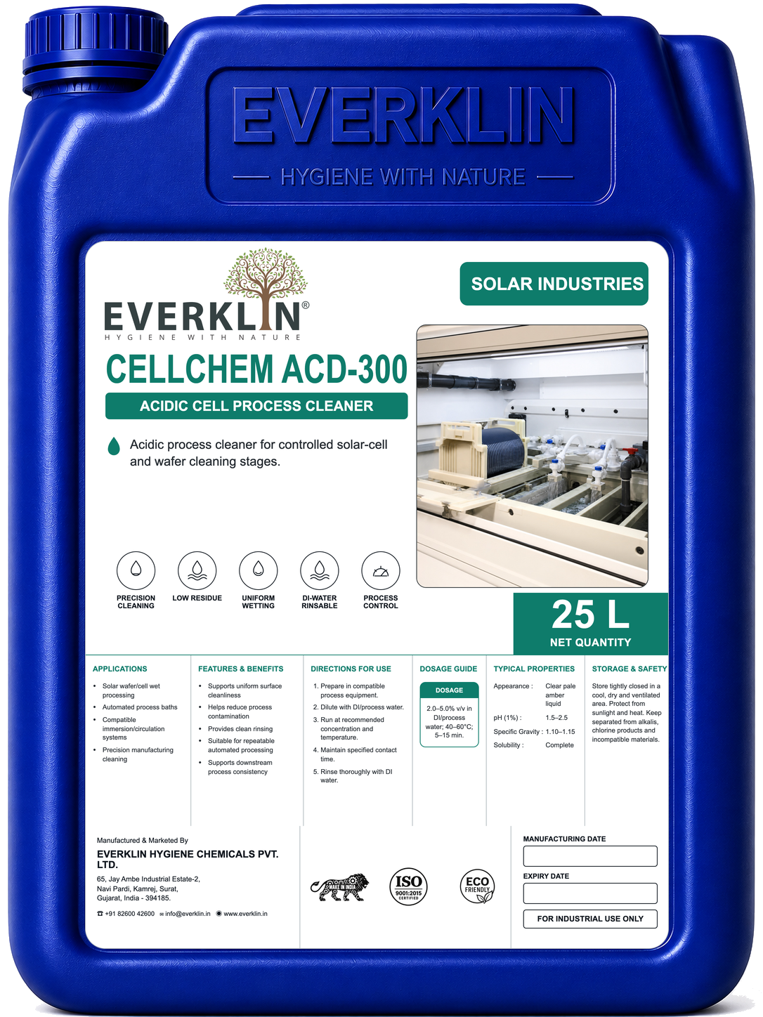 CellChem ACD-300 Everklin product pack