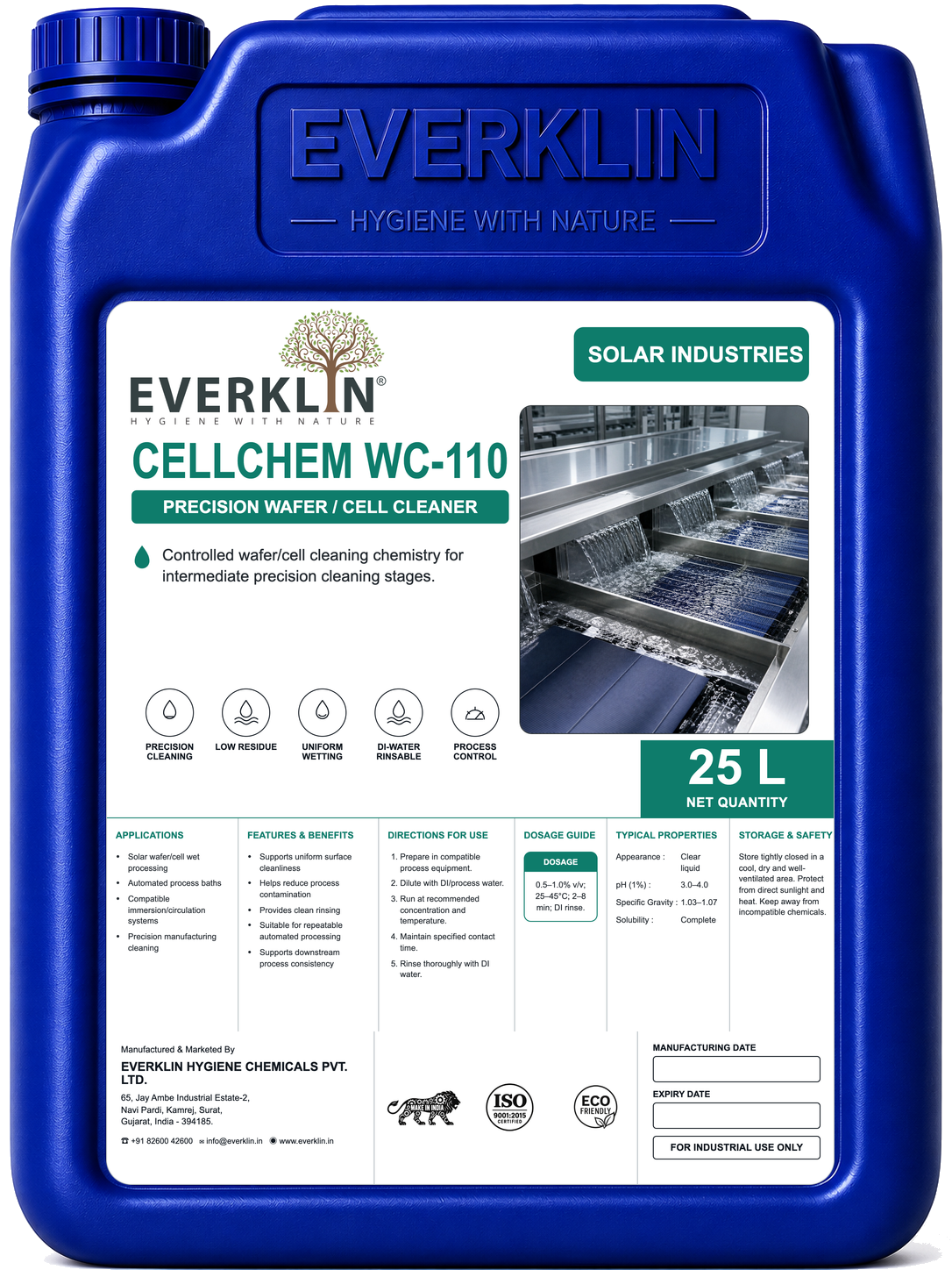 CellChem WC-110 Everklin product pack