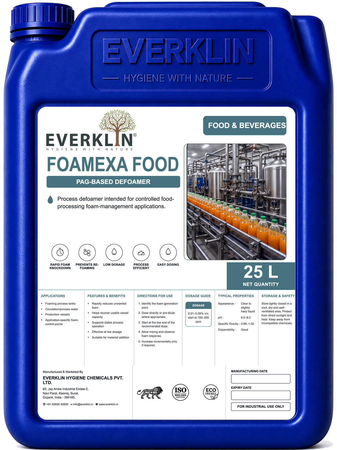 FOAMEXA FOOD Everklin product pack