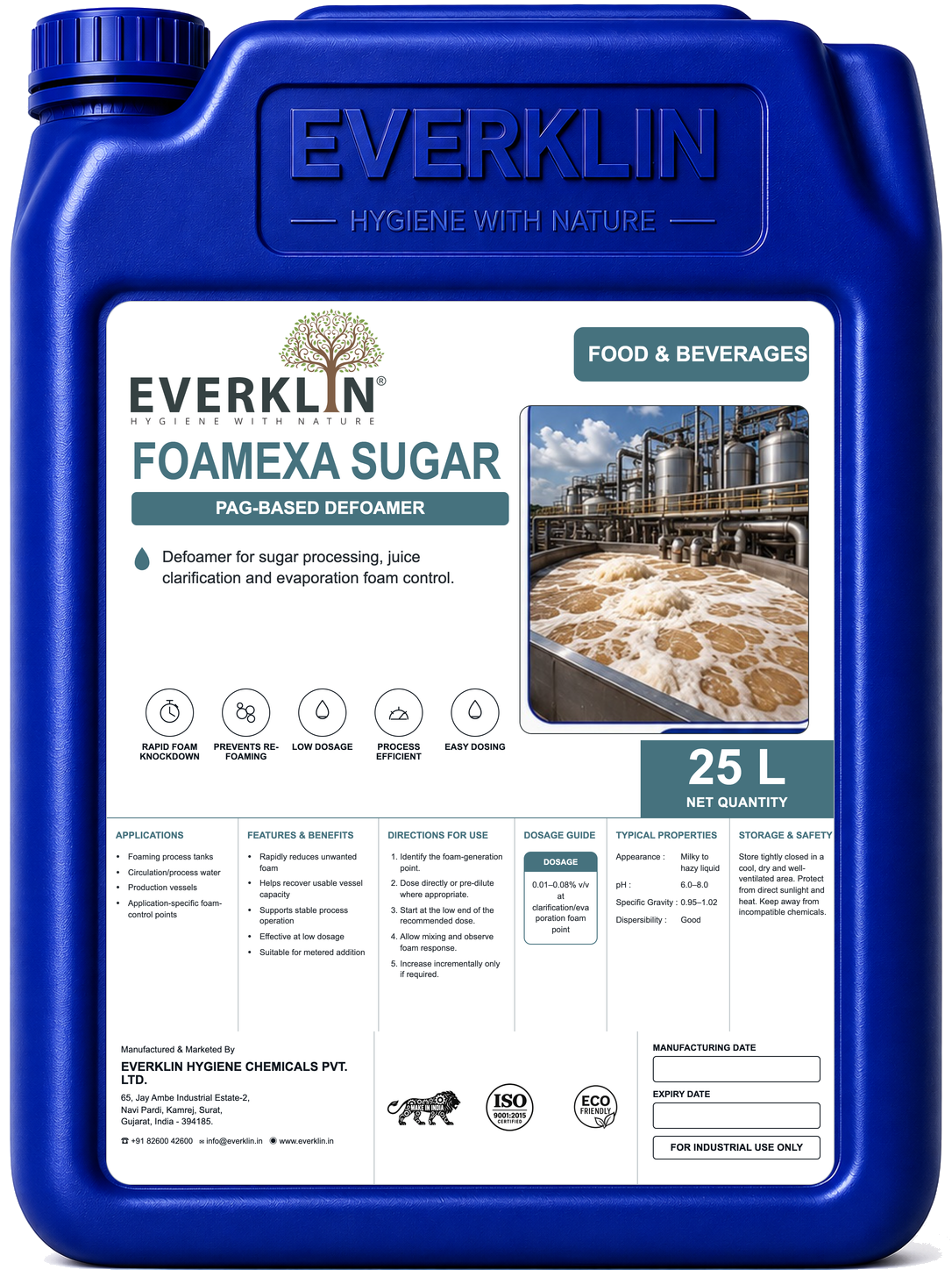 FOAMEXA SUGAR Everklin product pack