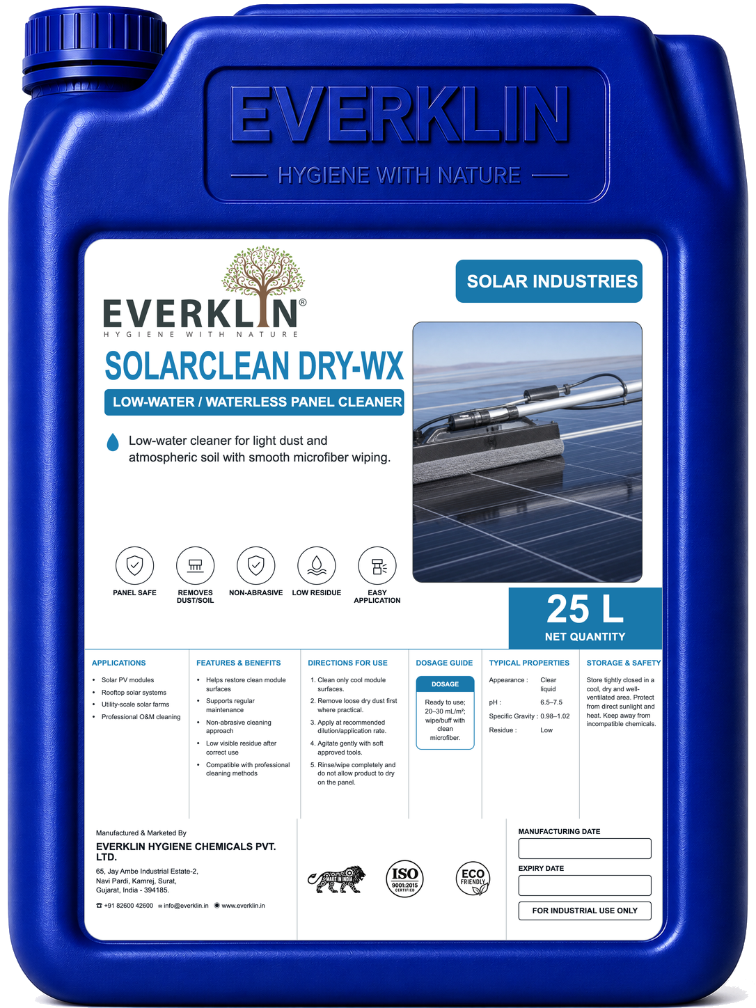 SolarClean DRY-WX Everklin product pack