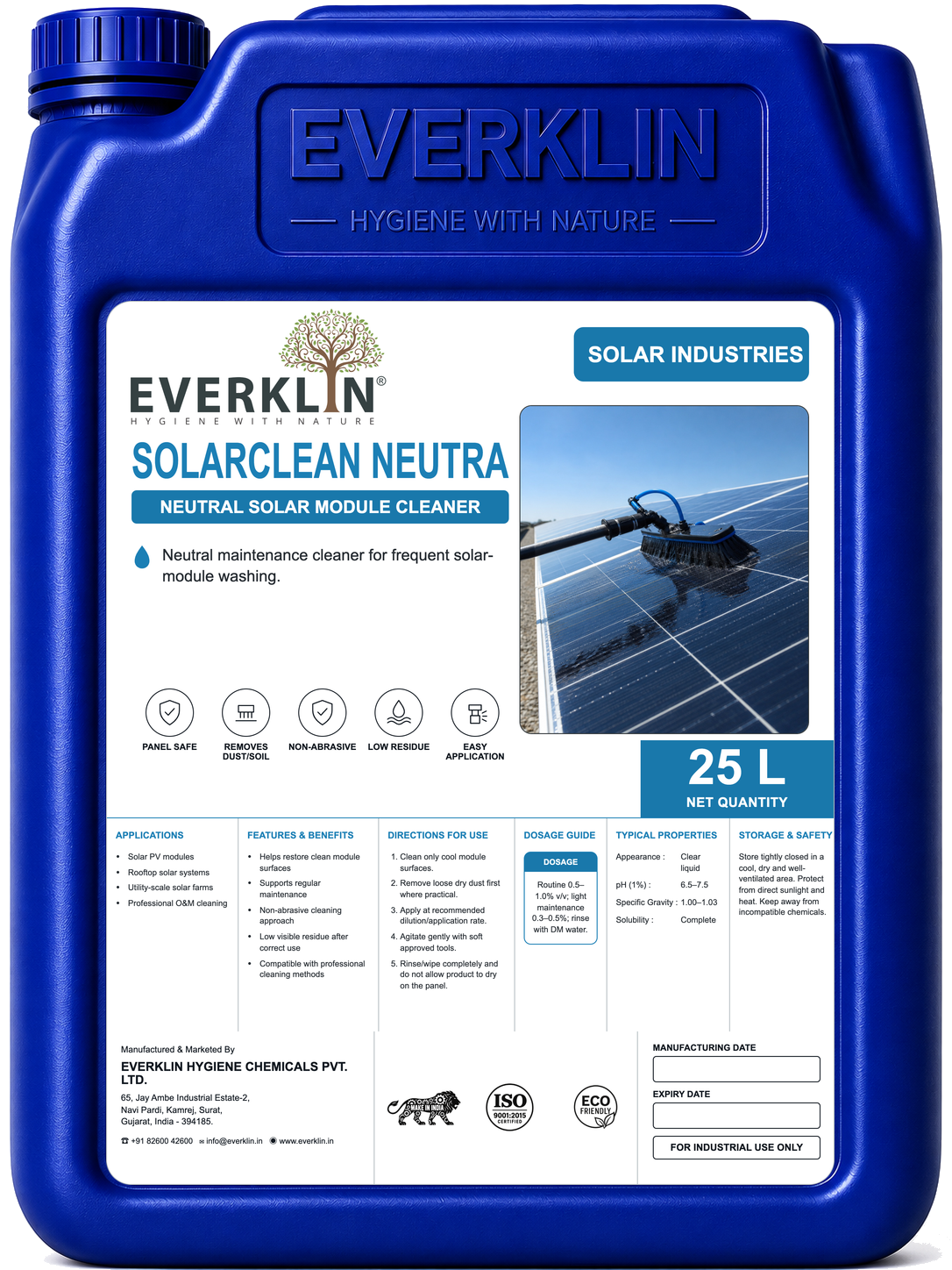 SolarClean NEUTRA Everklin product pack