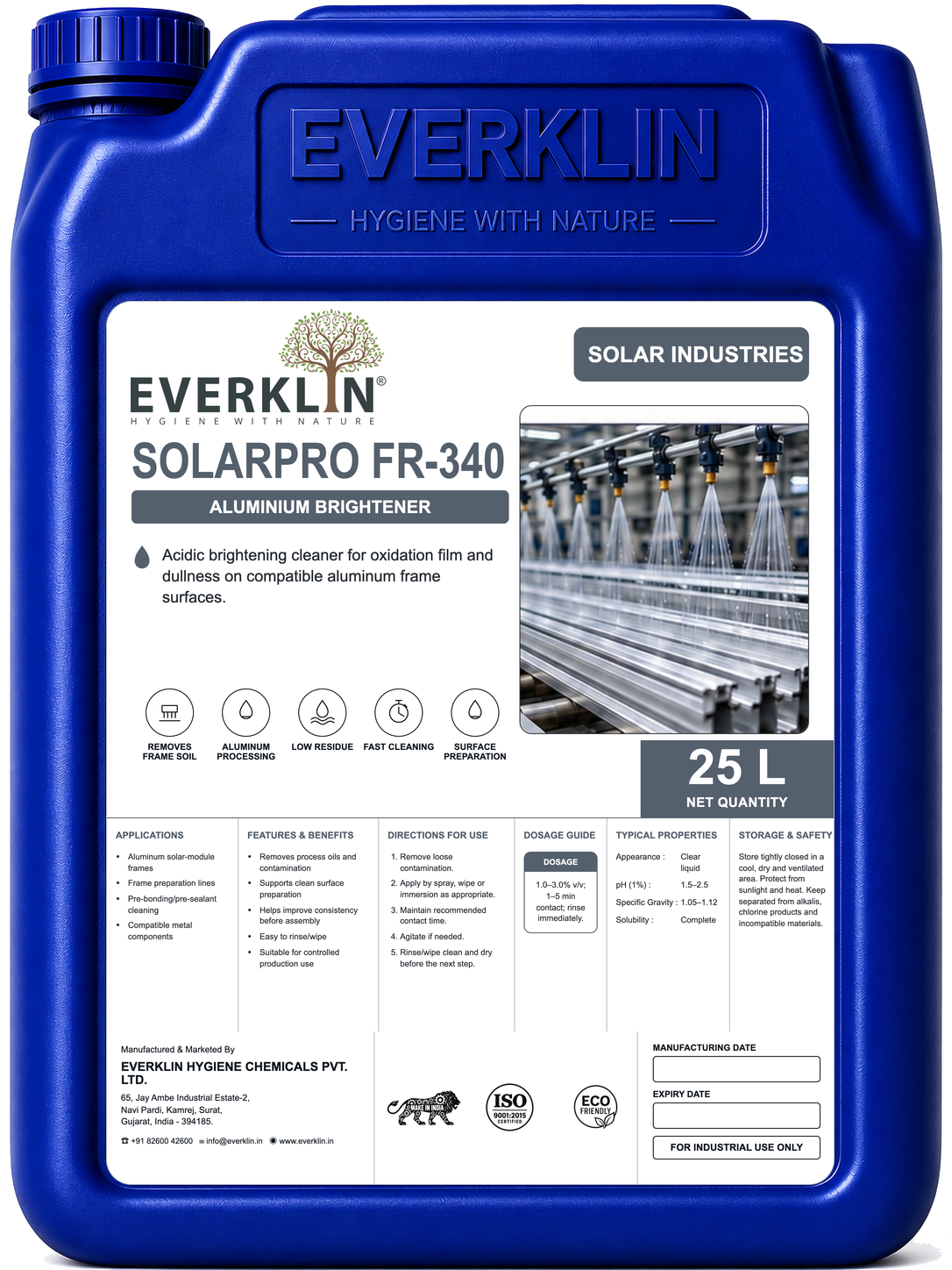 SolarPro FR-340 Everklin product pack