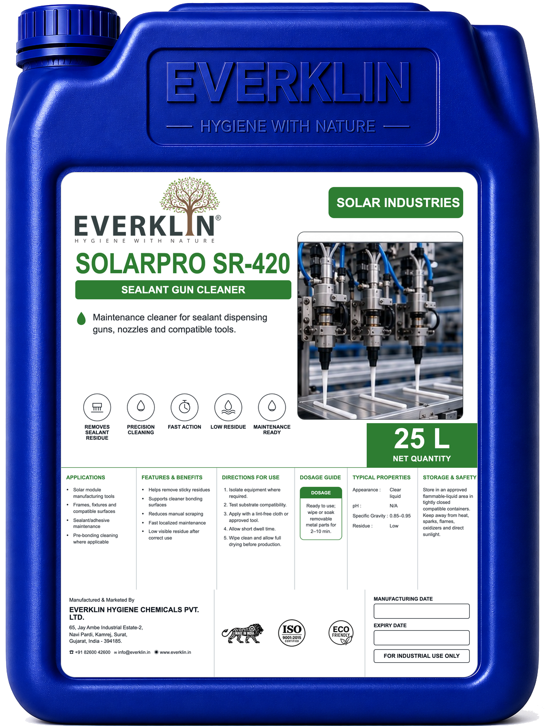 SolarPro SR-420 Everklin product pack