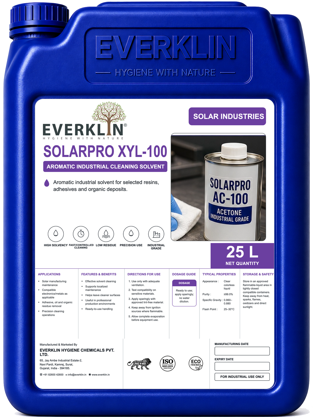 SolarPro XYL-100 Everklin product pack