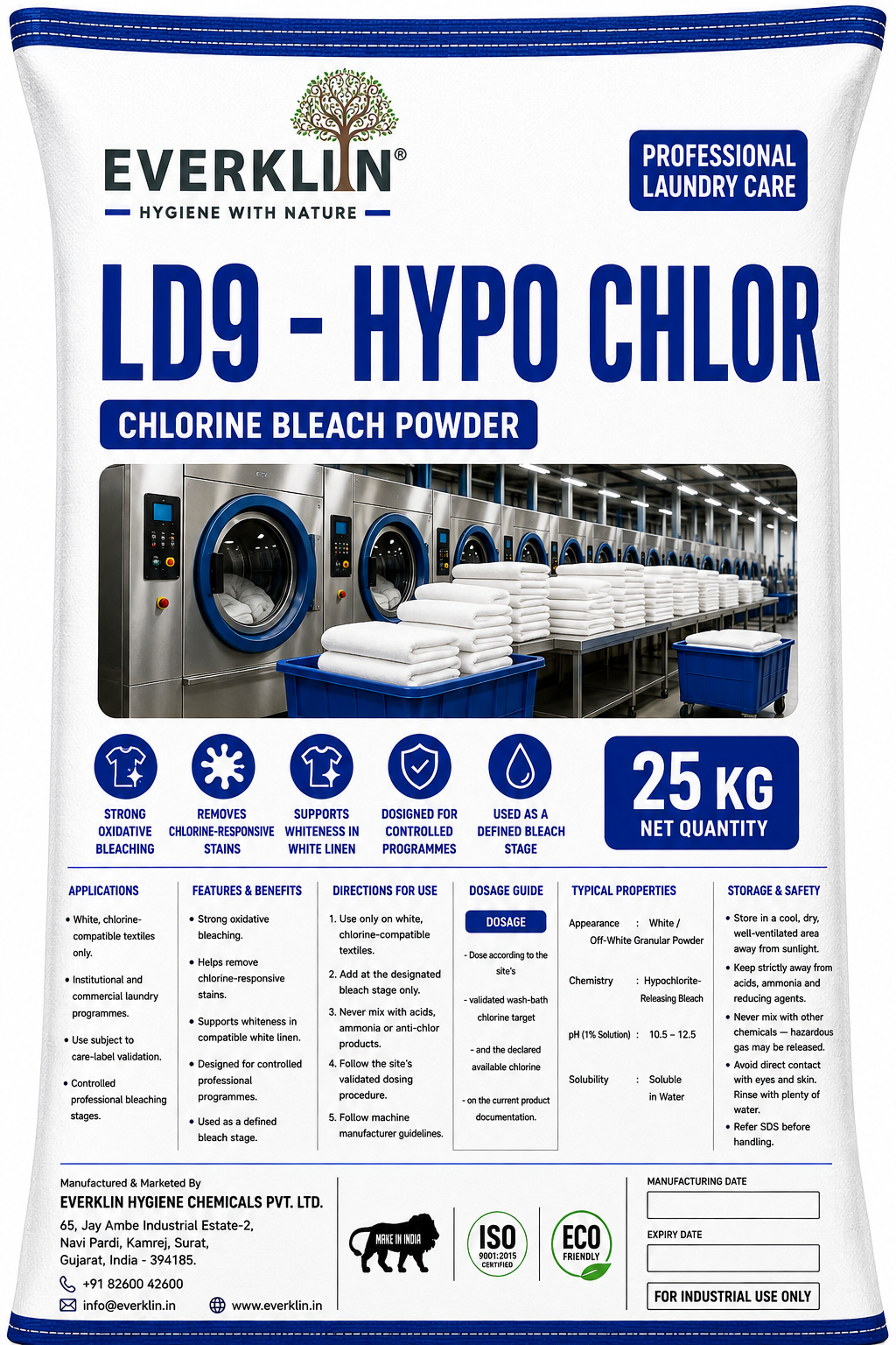 Everklin LD9 - HYPO CHLOR 25 KG pack