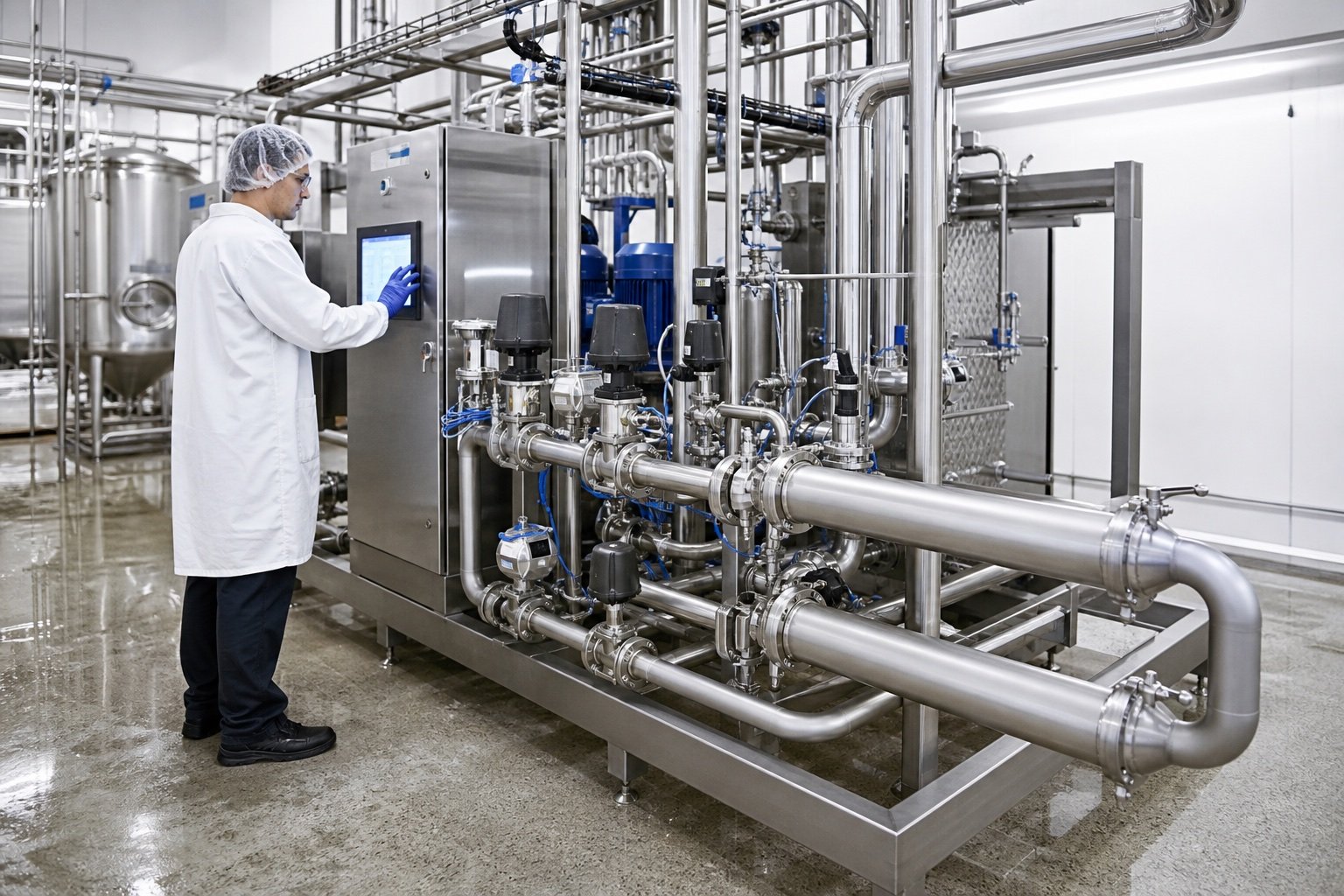 CIP clean-in-place process equipment cleaning system