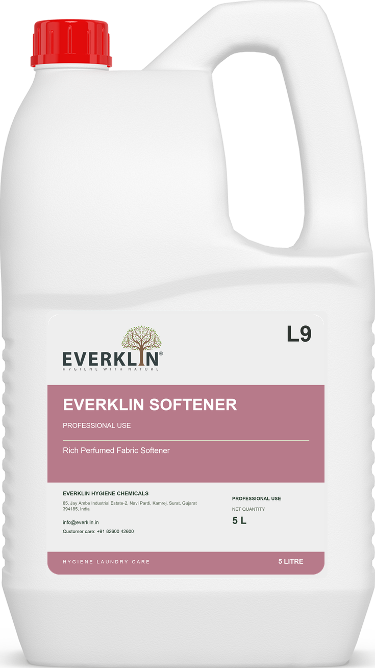 EVERKLIN SOFTENER — approved L9 front-facing 5 L can